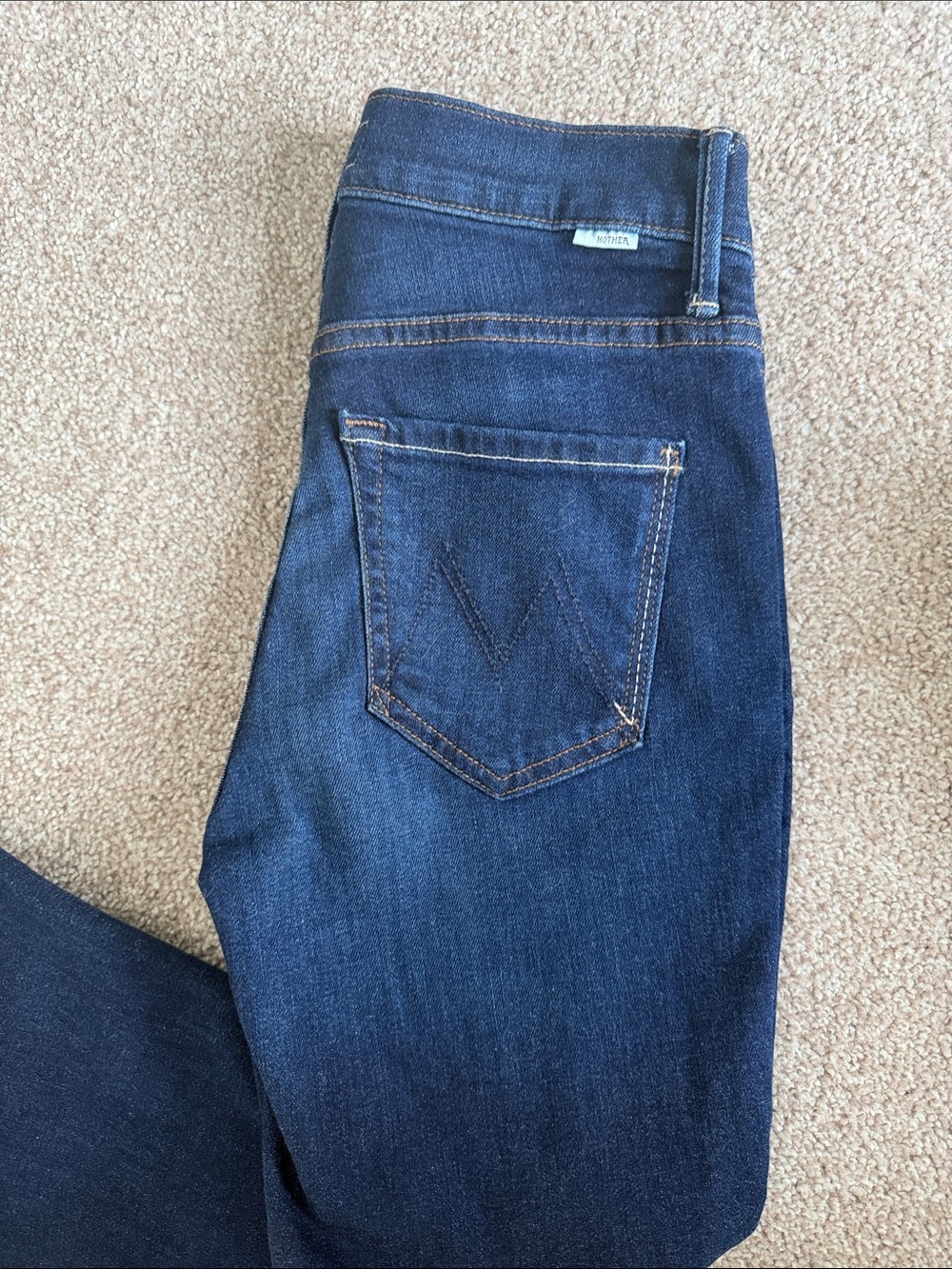 Mother Denim “Lil” insider crop step fray